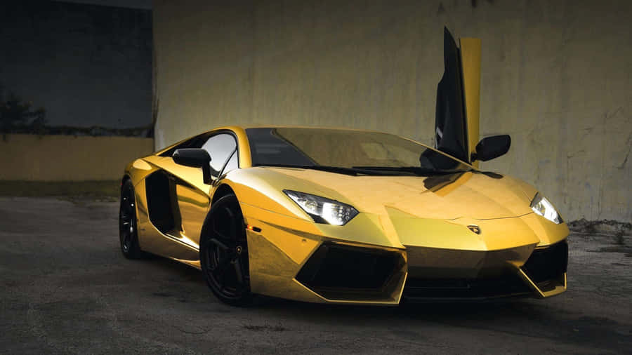 Fancy Sports Gold Cars Wallpaper