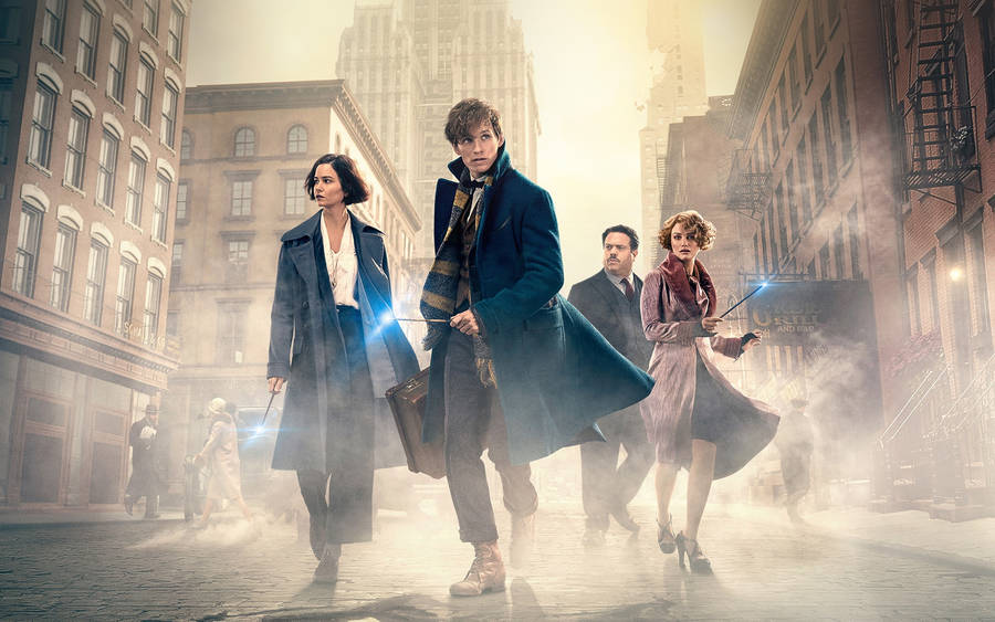 Fantastic Beasts And Where To Find Them Drawing Their Wands Wallpaper