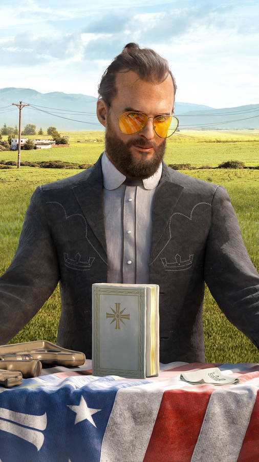 Far Cry 5 Joseph With Sunglasses Iphone Wallpaper