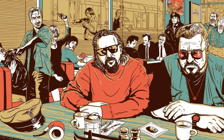 Fargo Illustration Restaurant Wallpaper