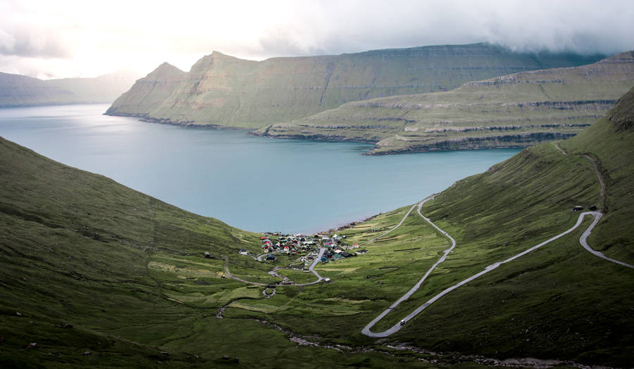 Faroe Islands Tjornuvik Village Wallpaper