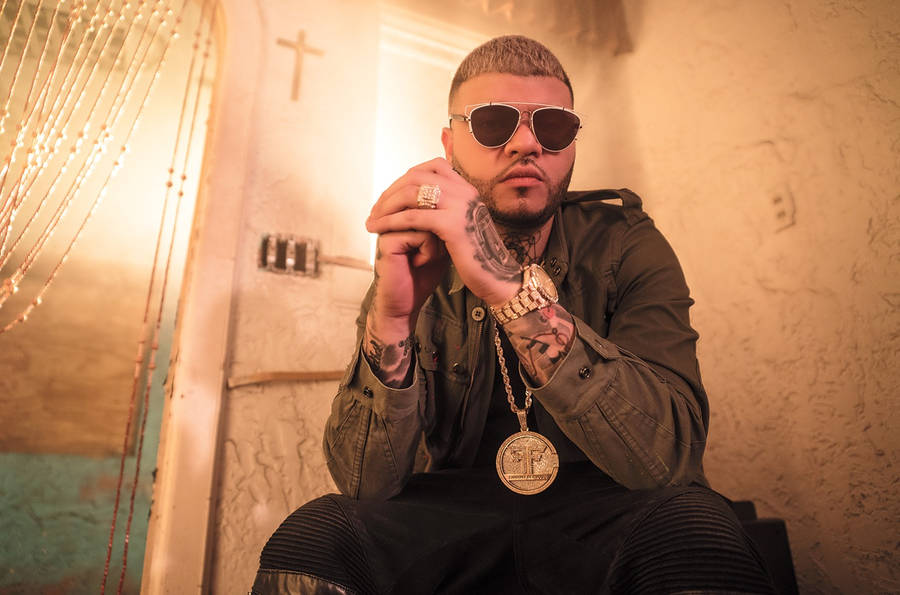 Farruko With A Golden Medallion Wallpaper