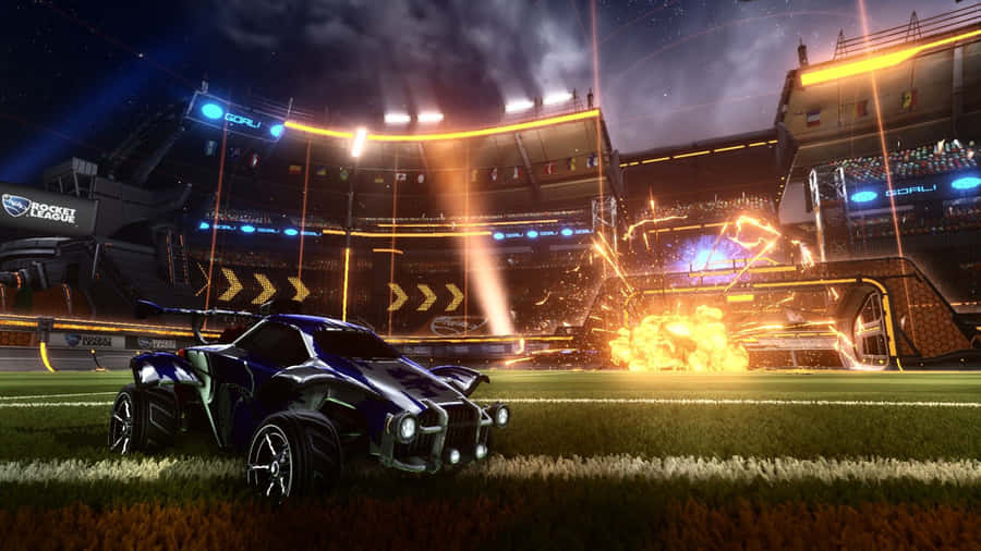 Fascinating 4k Gameplay From Rocket League Wallpaper