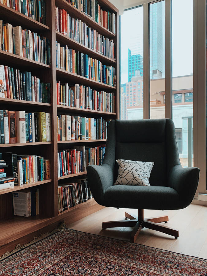 Fascinating Picture Of A Library Wallpaper