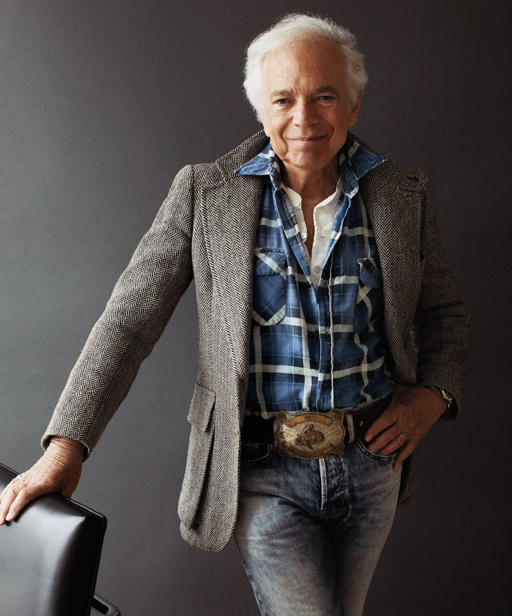 Fashion Designer Ralph Lauren In Jeans Wallpaper