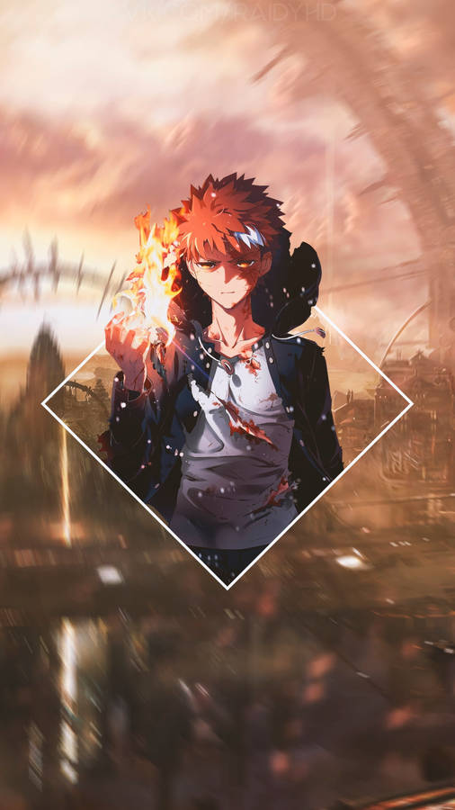 Fate Stay Night Shirou Emiya Sad Boy Cartoon Wallpaper