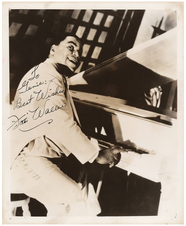 Fats Waller Portrait With Dedication Wallpaper