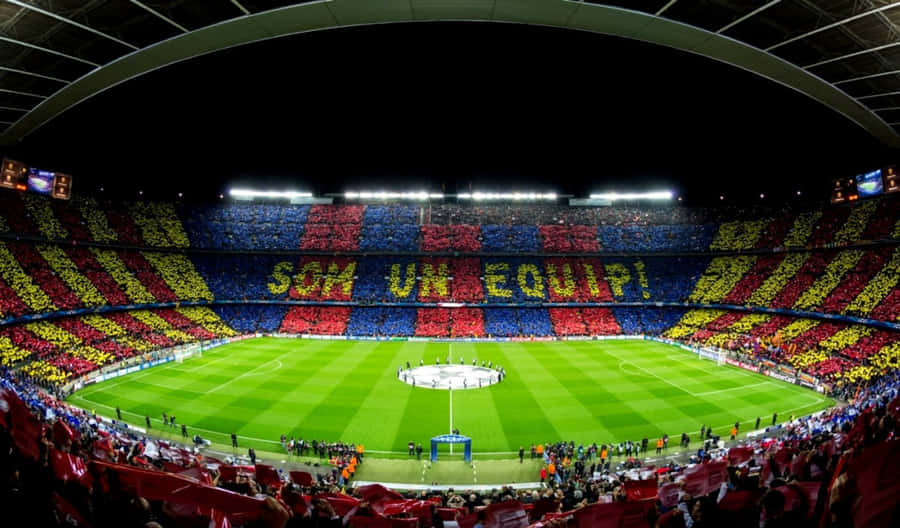 Fc Barcelona Football Field Desktop Wallpaper