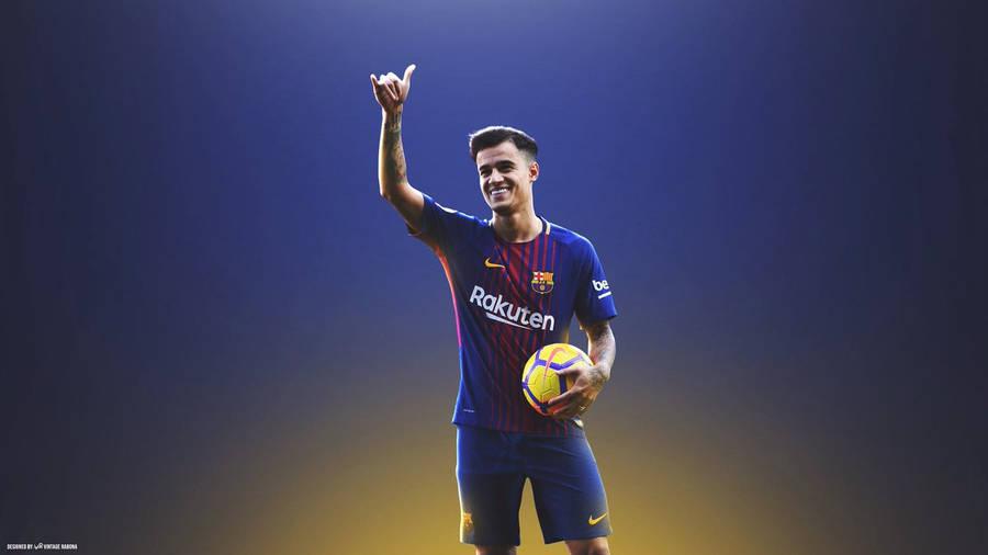 Fcb Player Philippe Coutinho Wallpaper