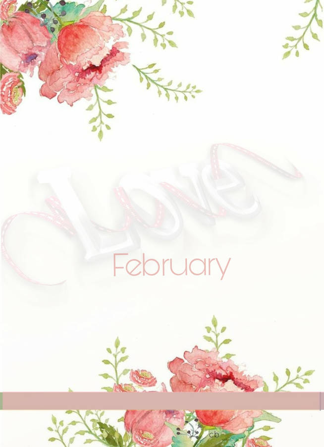 February Love Pink Flowers Wallpaper