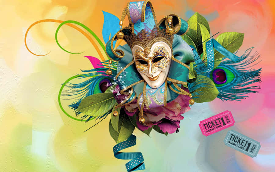 Feel The Energy At A Mardi Gras Parade Wallpaper