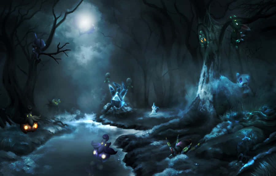 Feel The Halloween Spirit With Your Favorite Pokemon! Wallpaper
