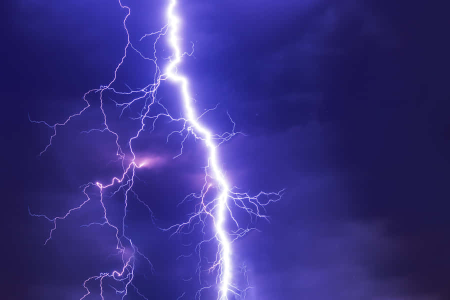 Feel The Power Of Blue Lightning Bolts Wallpaper