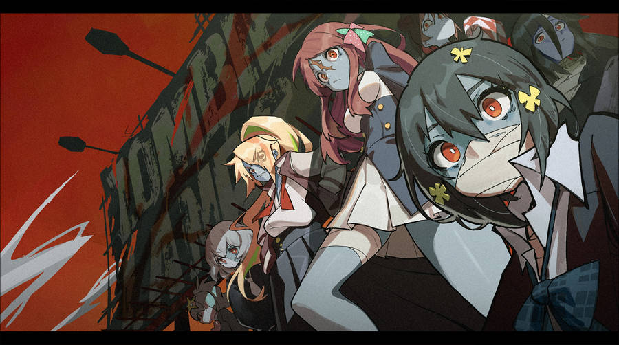 Feisty Characters Of Zombie Land Saga Wallpaper