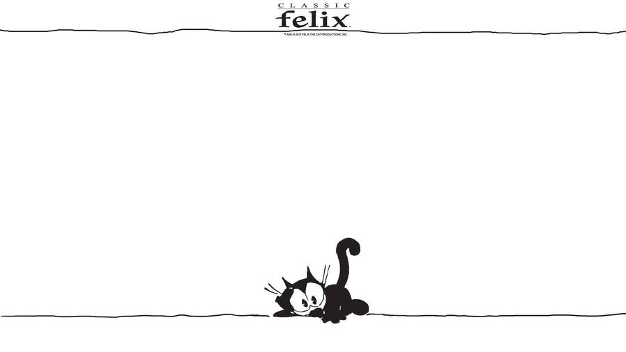 Felix The Cat Minimalist White Wallpaper