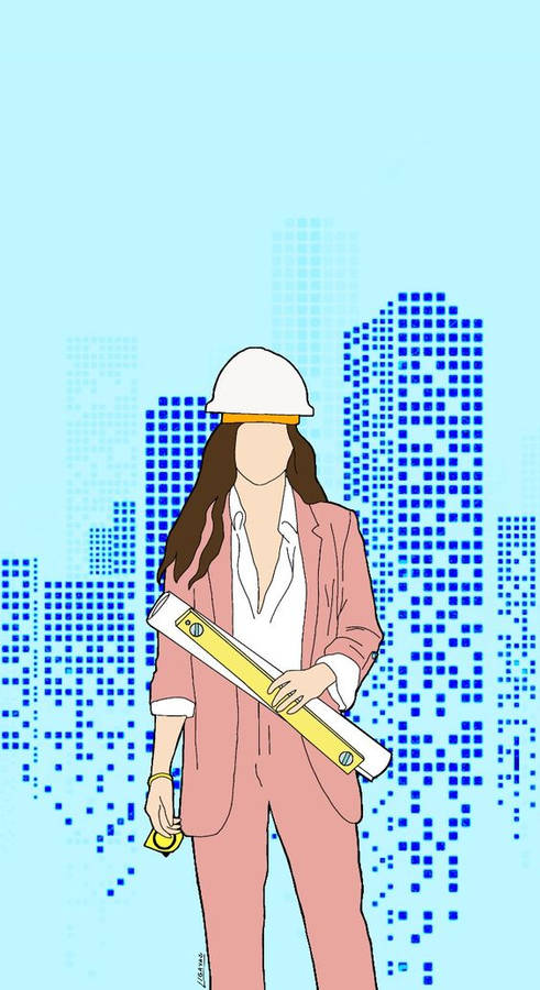 Female Civil Engineering Professional Phone Wallpaper