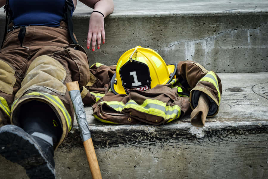 Female Firefighter Career Wallpaper