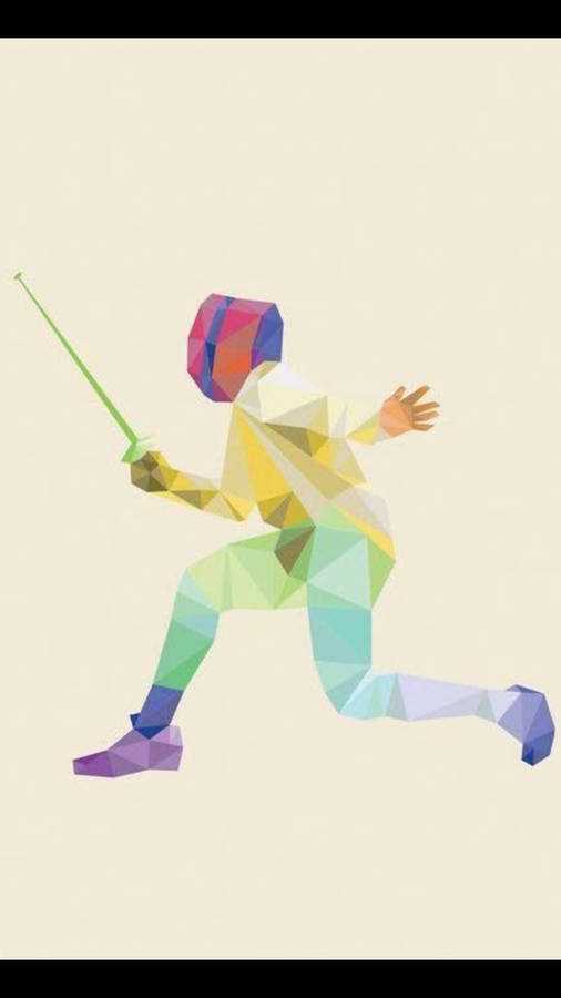 Fencing Polygon Art Wallpaper