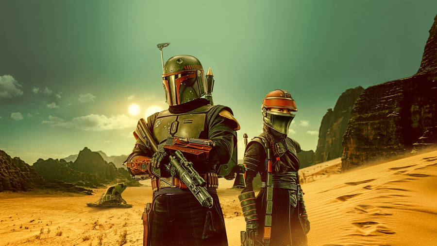 Fennec Shand Boba Fett 4k Desert Wallpaper