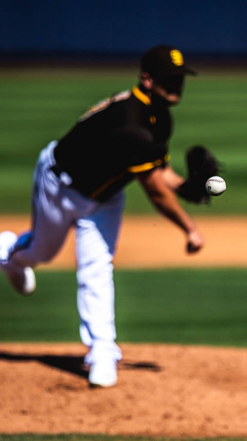 Fernando Tatis Jr. Action Shot During A Baseball Game Wallpaper