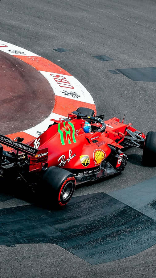 Ferrari F1 Car At The Track Wallpaper