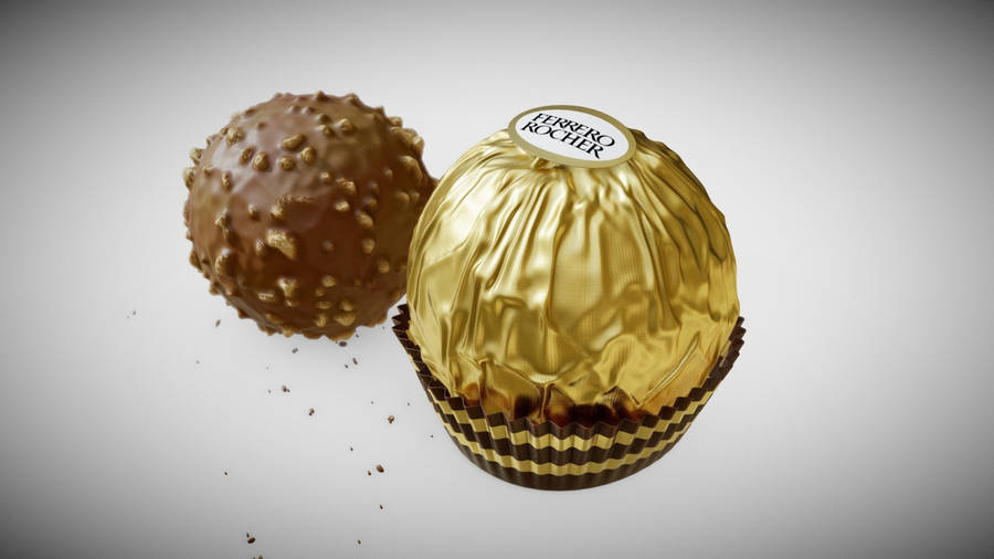 Ferrero Rocher On Gold Foil Wallpaper