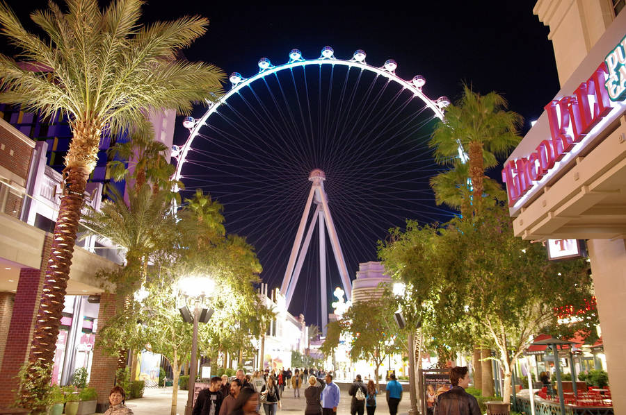 Ferris Wheel City Lights Wallpaper