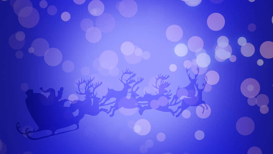 Festive Christmas Background With Gifts And Snowflakes Wallpaper