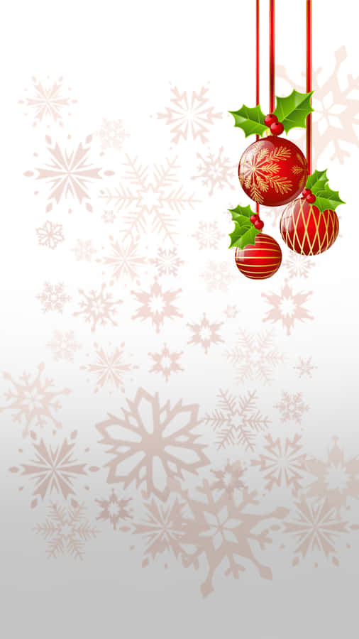 Festive Christmas Background With Ornaments And Decorations Wallpaper