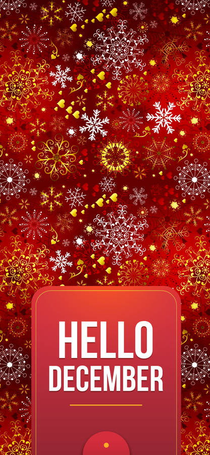 Festive Red December Wallpaper