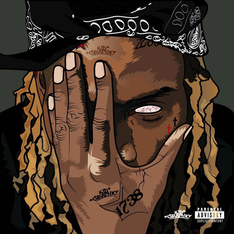 Fetty Wap Gangster Cartoon Wallpaper