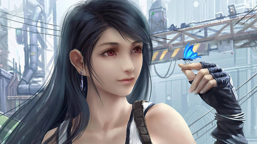 Ff7 Butterfly Tifa Wallpaper