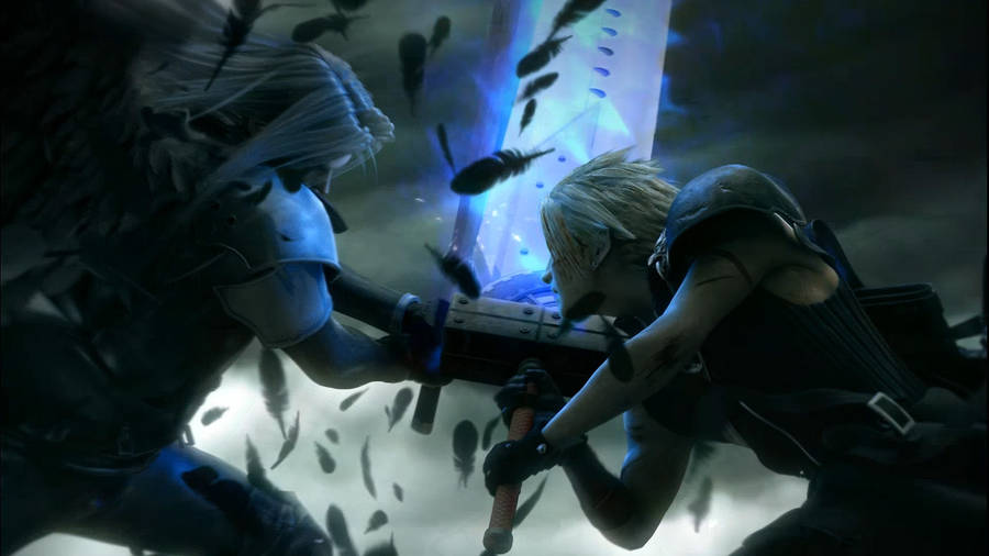 Ff7 Cloud Sephiroth Clash Wallpaper