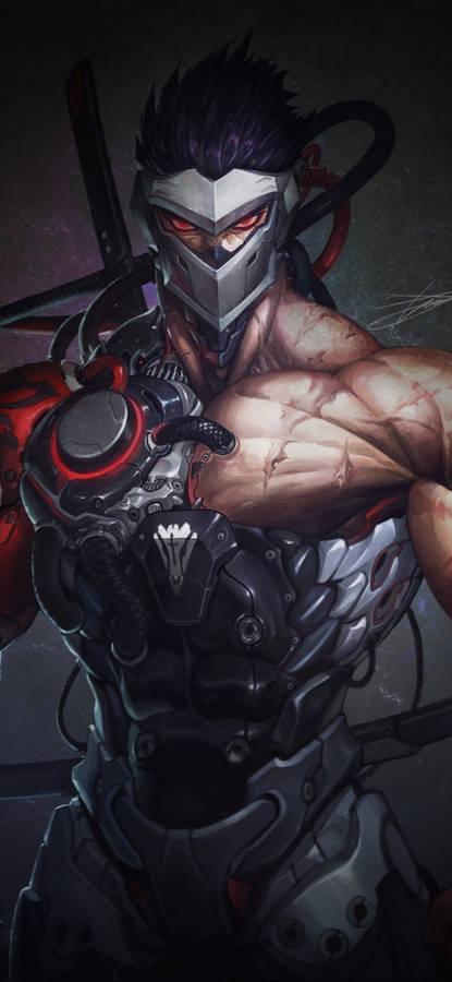 Fierce Blackwatch Genji Iphone Fanart Wallpaper