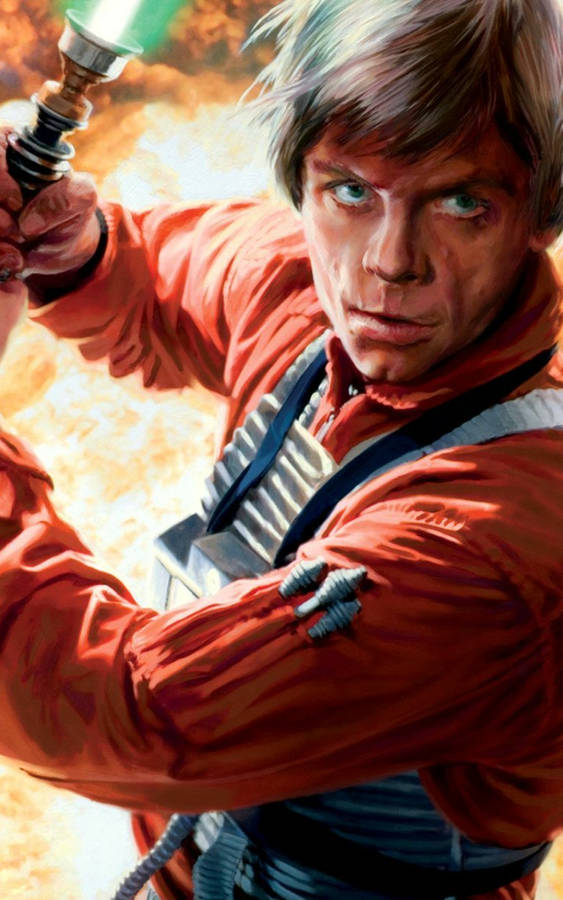 Fierce Luke Skywalker Star Wars Tablet Wallpaper