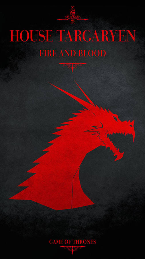 Fierce Red Dragon House Targaryen Wallpaper