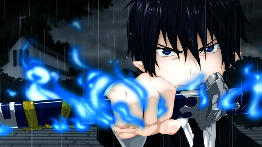 Fierce Rin Blue Exorcist Wallpaper