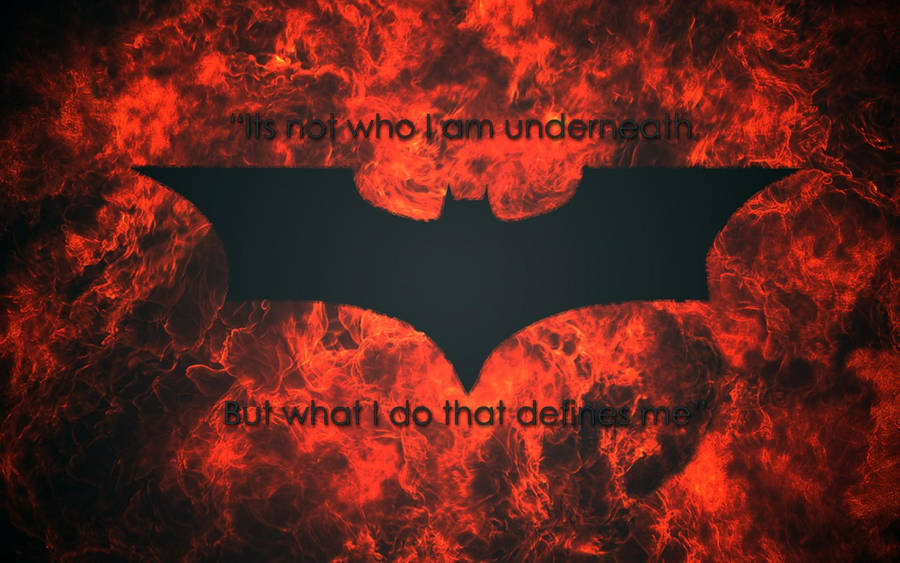 Fiery Batman Quotes Wallpaper