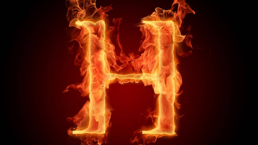 Fiery Letter H In Alphabet Wallpaper