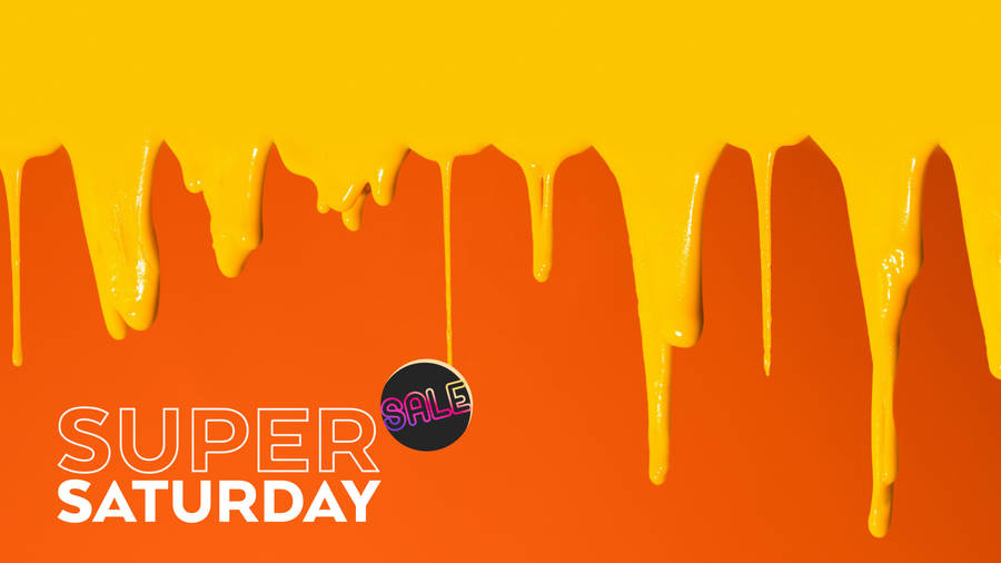 Fiery Orange Super Saturday Sale Wallpaper