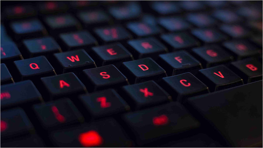 Fiery Red Light Computer Keyboard Wallpaper