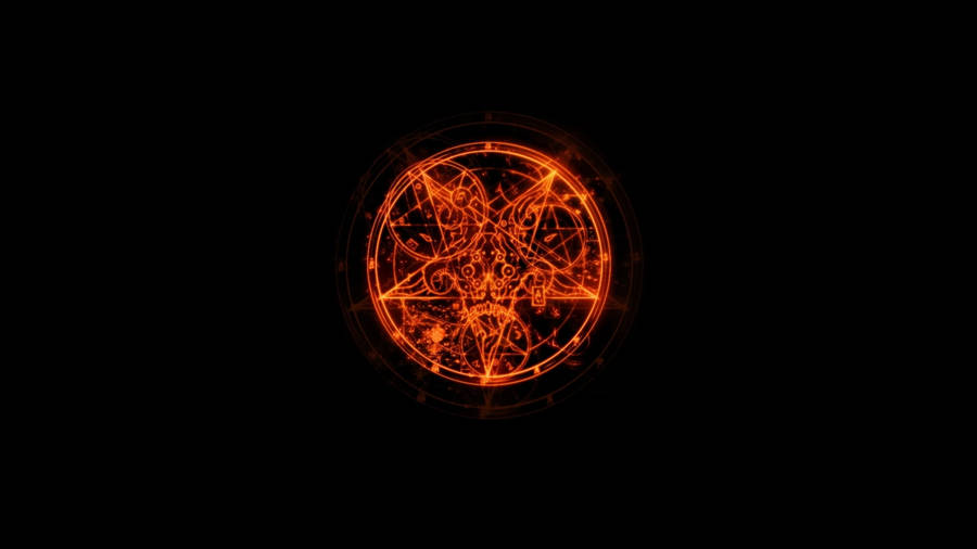 Fiery Red Orange Star Wallpaper