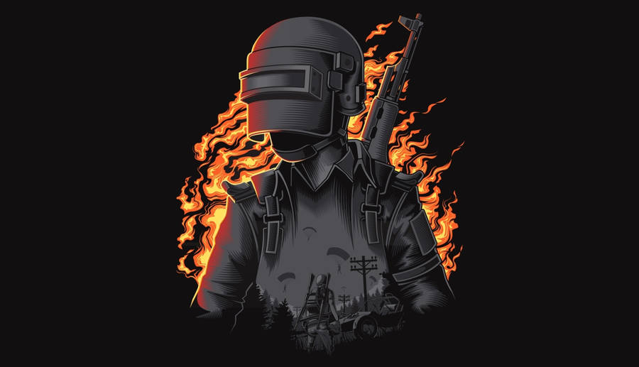 Fiery Victor In Pubg 1366x768 Wallpaper