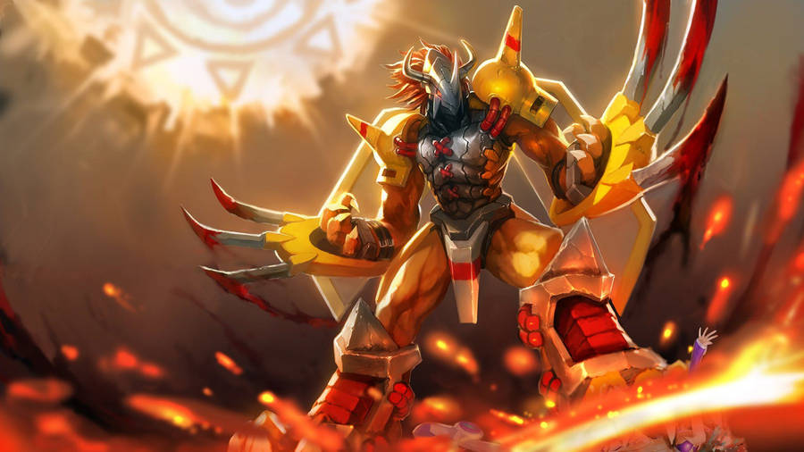 Fiery Wargreymon Digimon Wallpaper