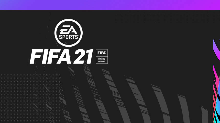 Fifa 21 Basic Logo In Dark Background Wallpaper