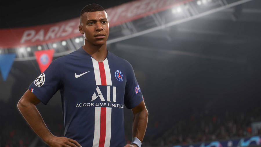 Fifa 21 Ea Sports Game Character Kylian Mbappé Wallpaper