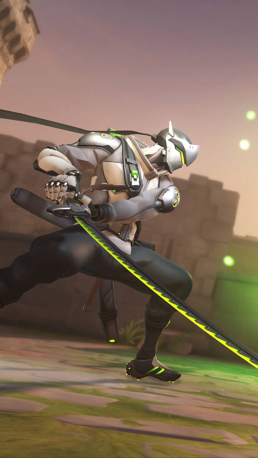 Fighting Hooded Genji Iphone Wallpaper