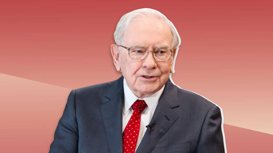 Finance Mogul, Warren Buffett Against A Pink Backdrop Wallpaper