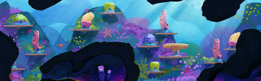 Finding Dory 2d Coral Concept Art Wallpaper