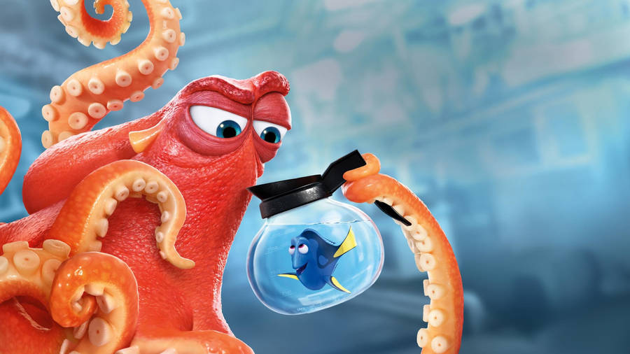 Finding Dory Hank Stares At Jar Wallpaper